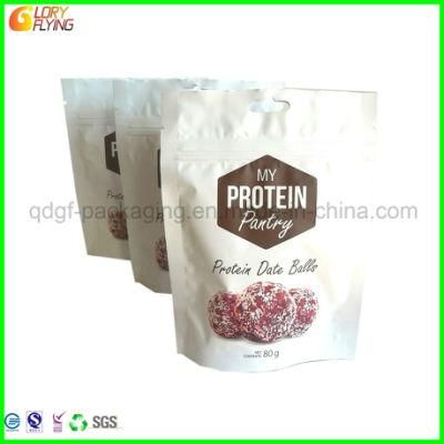 Stand up Plastic Bag with Zipper for Packing Protein Date Balls