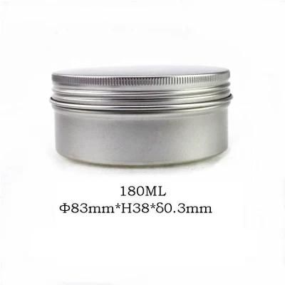180ml Aluminum Jar Silver Jar Natural Jar for Cosmetic Packaging