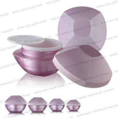 50g 60g Luxury Cosmetic Plastic Cream Jar and Pink Cream Jar