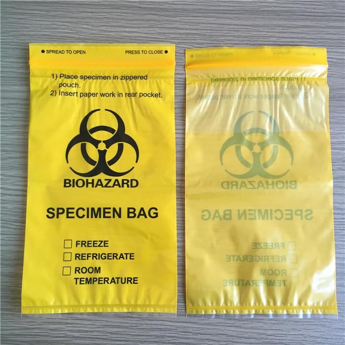 Zip Lock Biohazard Specimen Transport Bags