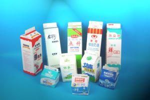 Custom Printed Color Green Milk Carton Packaging