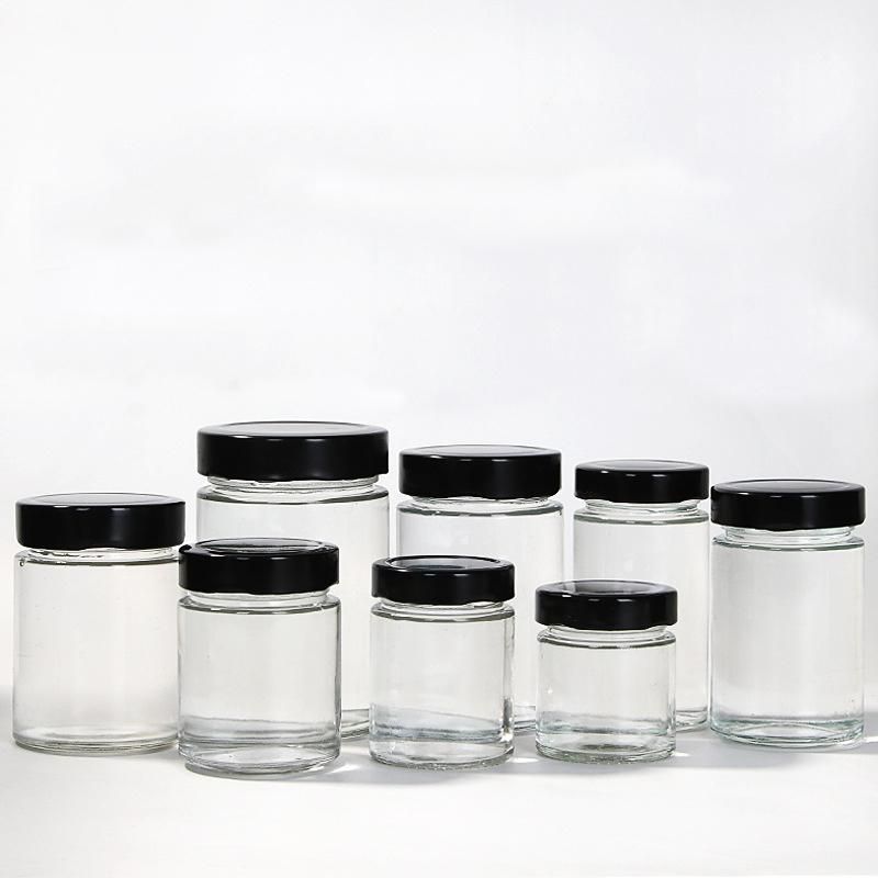 Deep Mouth Clear Glass Ergo Jar 212ml with Metal Lug Lid