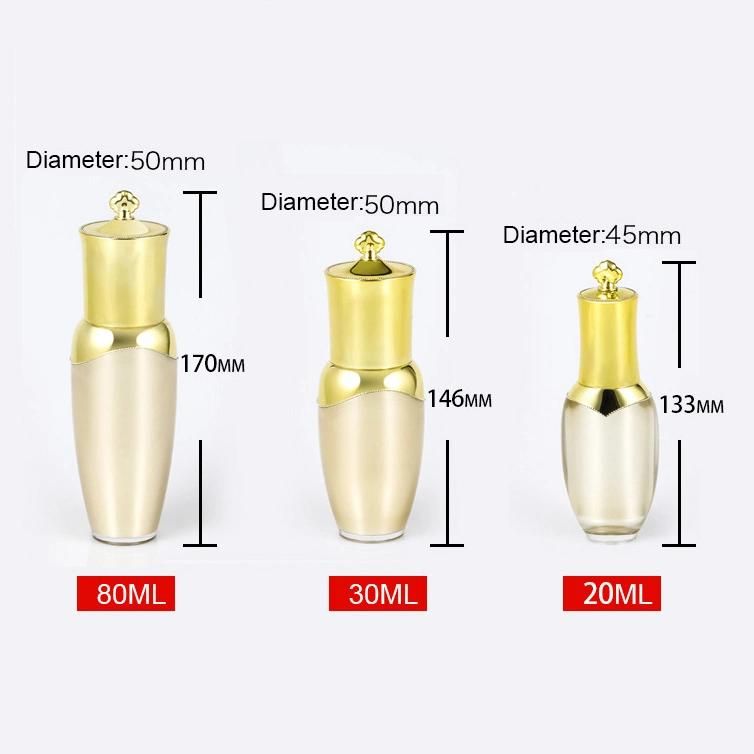 20ml Gold Luxury Empty Acrylic Cream Bottle