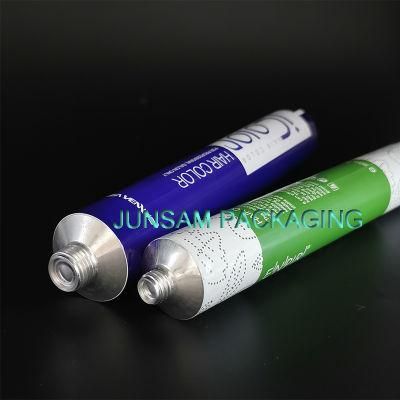 Customized Printing Cosmetic Packaging Pure Aluminum Metal Tube Folding Chemical Grease Glue