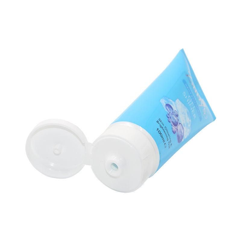 100ml Flip Lid Empty Plastic Blue Packaging Tubes for Body Lotion Squeeze Tube for Cosmetic