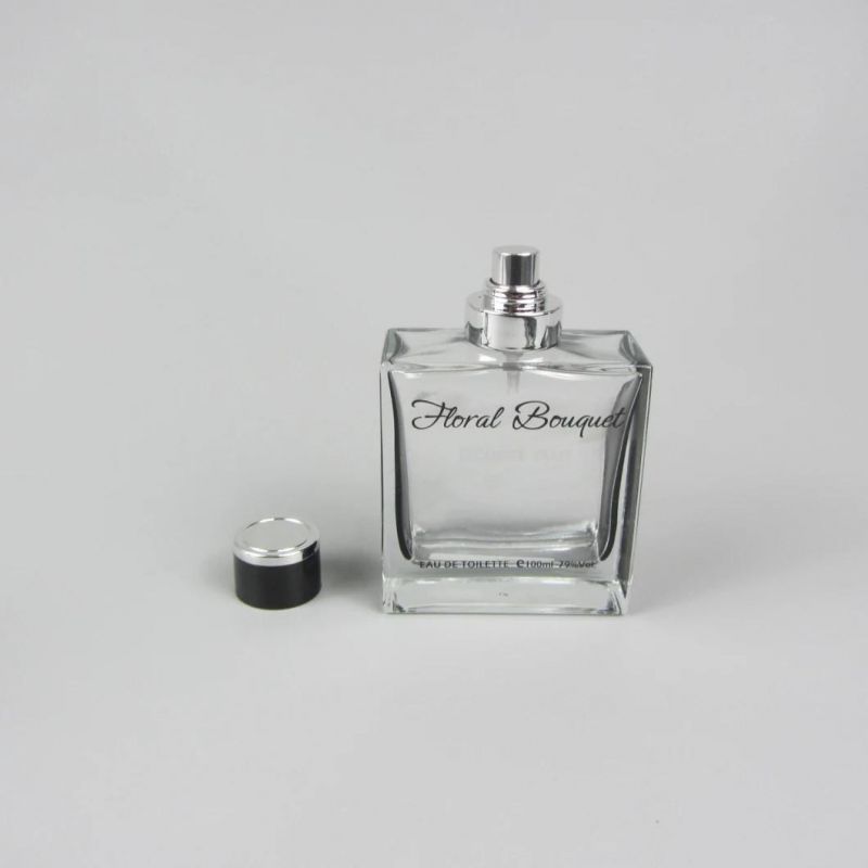 Clear Square Design Refillable Empty Perfume Bottle