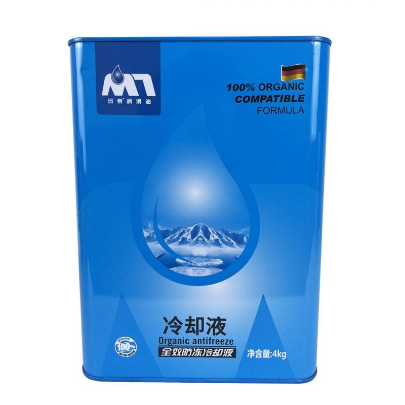 Manufacturer Custom 4 Liter Empty Rectangular Brake Oil Can Motor Engine Oil Tin Can