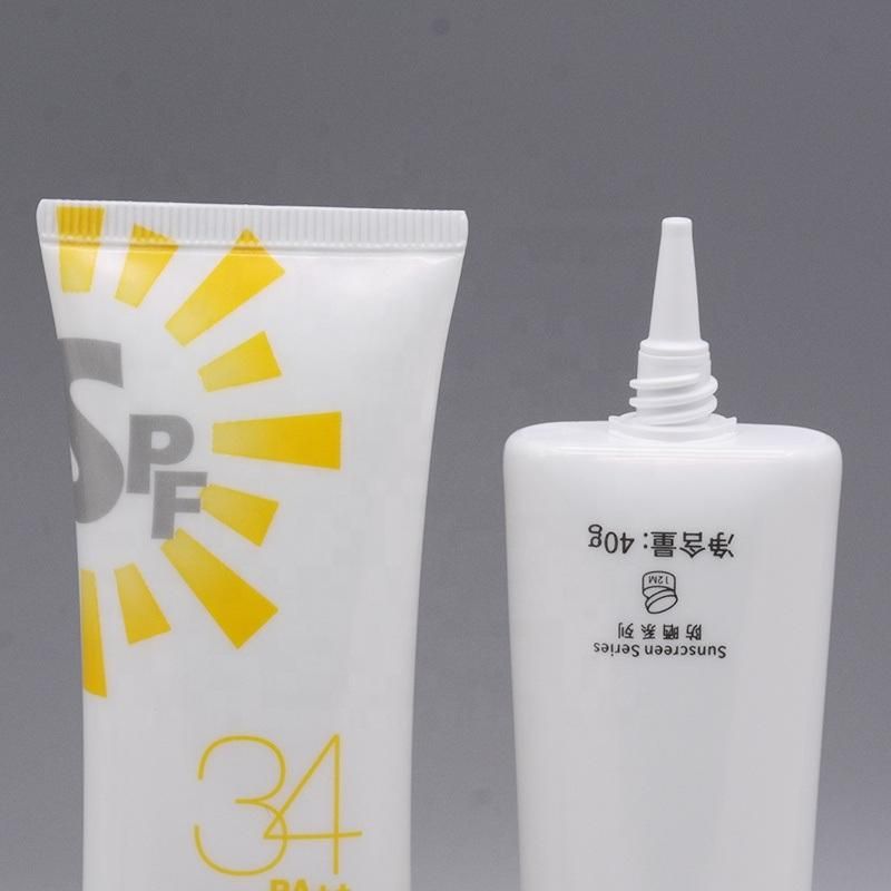 Super Oval Plastic Packaging Flat Tube Cosmetic with Screw Cap