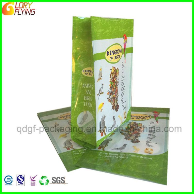 Stand up Plastic Zipper Bag for Packing Bird Foods/ Food Packaging