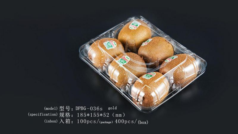 Supermarket Biodegradable Serving Tray Fruits Vegetable Storage with Dividers Cover Package Trays