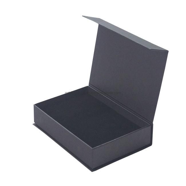 Custom Paper Black Packing Gift USB Box with Interior Packaging