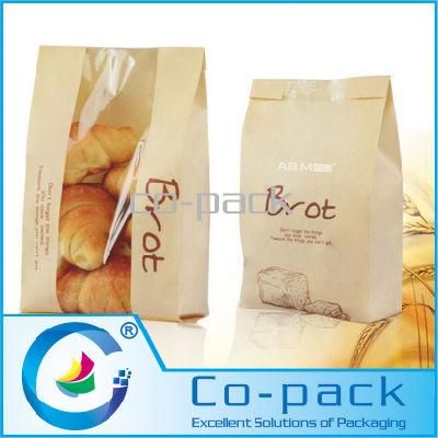 Customized Printed Paper Bag with Window for Bread
