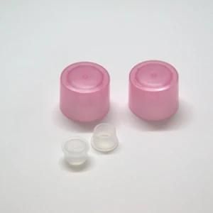 Pink Color PP Plastic Cosmetic Flip Top Cap