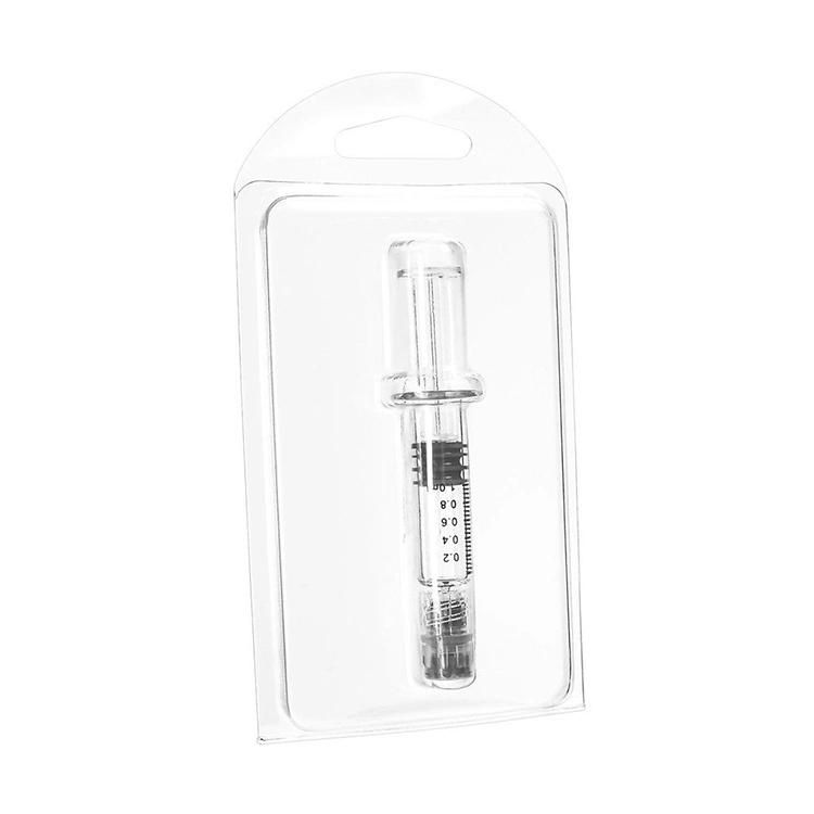 Luer Lock Glass Syringe Plastic Clamshell Blister Package with Custom Logo