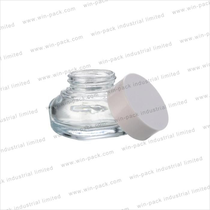 Winpack Cosmetics Set Clear Glass Cream Jar 50g Capacity for Skin Protection