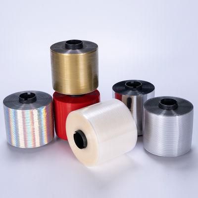 Pet BOPP Material High Security Colored Optical Diffraction Holographic Tear Tape with Attached to Shrink Film
