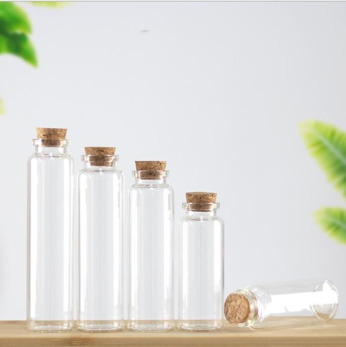 27 Oz Clear Glass Round Vial with Cork Closure Included