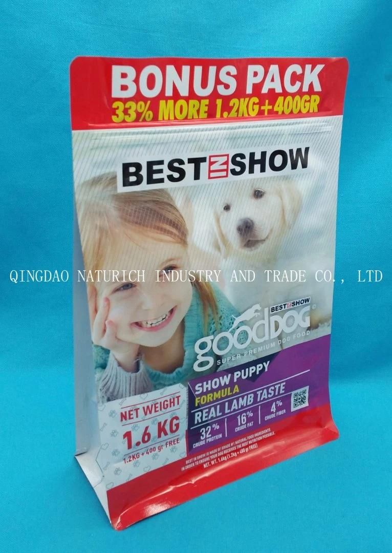 Mylar Plastic Packing Bag for Pet Dog Food Packing 500g 1kg 2kg Size Pet Food Bag