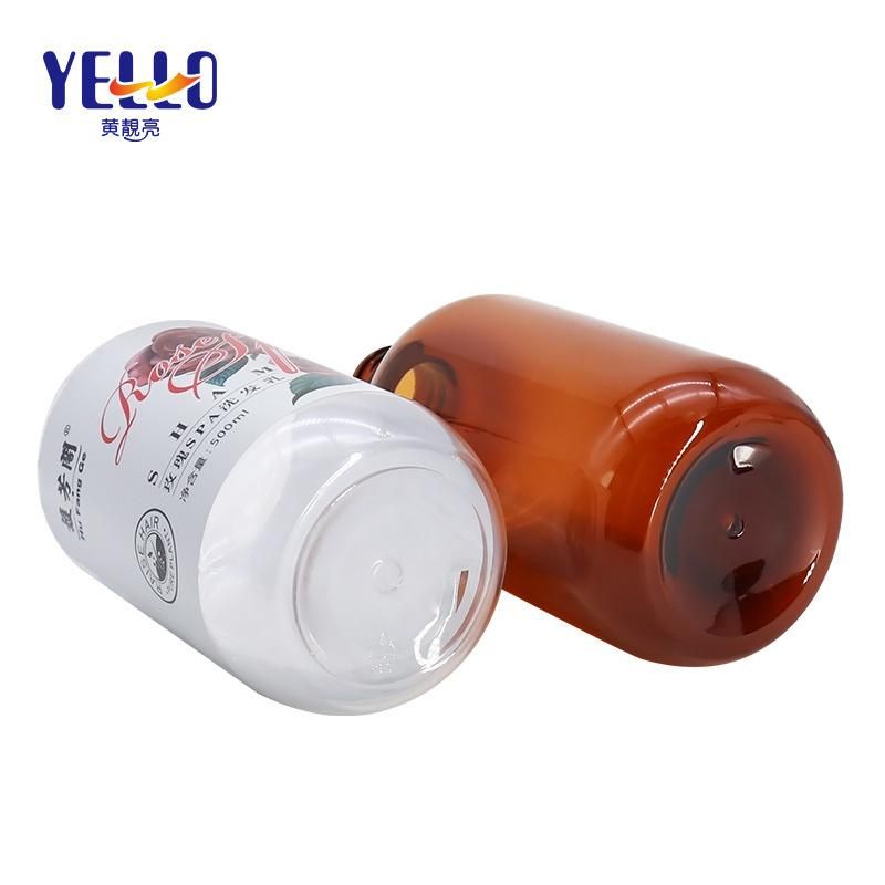 Cosmetic Bottle Pet 100ml 200ml 300ml 500ml Plastic Shampoo Brown Lotion and Hair Conditioner Soap Bottle