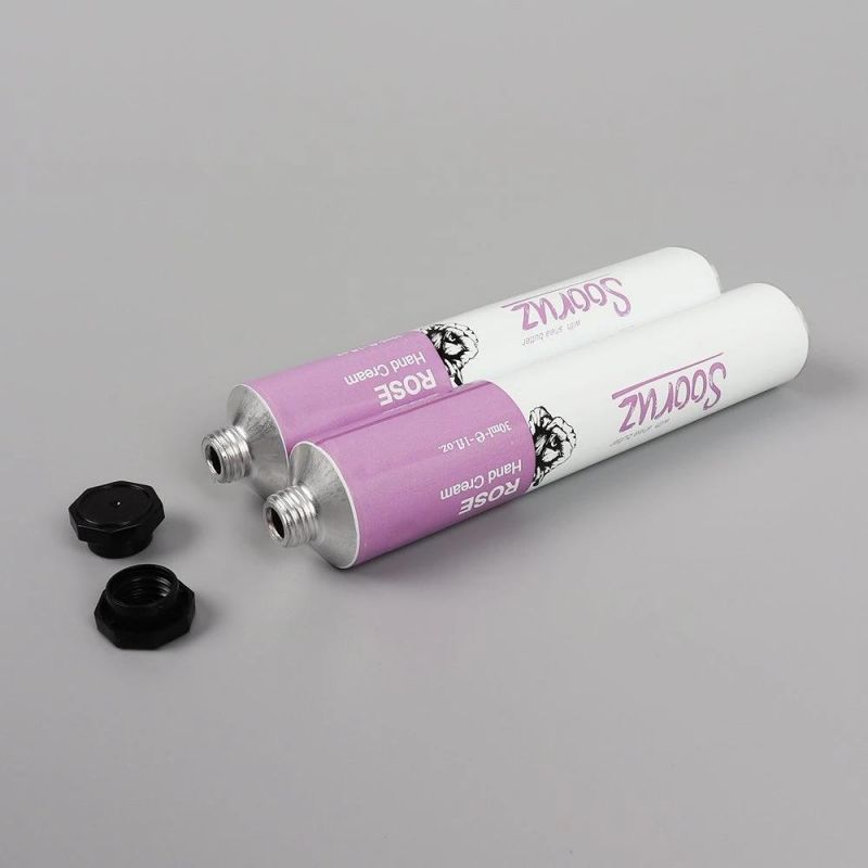Custom Printed Aluminum Collapsible Tube for Hand Cream Cosmetic with Octagonal Cap
