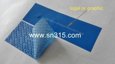 Wholesale Custom Blue Total Transfer Anti-Fake Warranty Void Label/Sticker