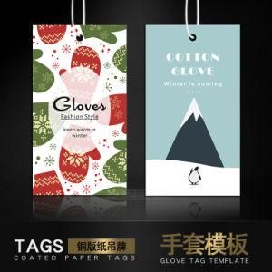 Custom-Made White Paper Card Material Printing Tags Glove Tag Scarf Card