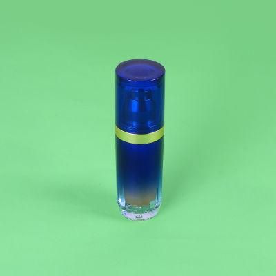 Hot-Selling 40ml 60ml blue Color Plastic Packaging Lotion Bottle with Airless Pump