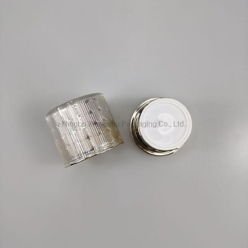 15g 30g 50g Thick Wall Luxury Electroplated Glass Jar Facial Cream Jar