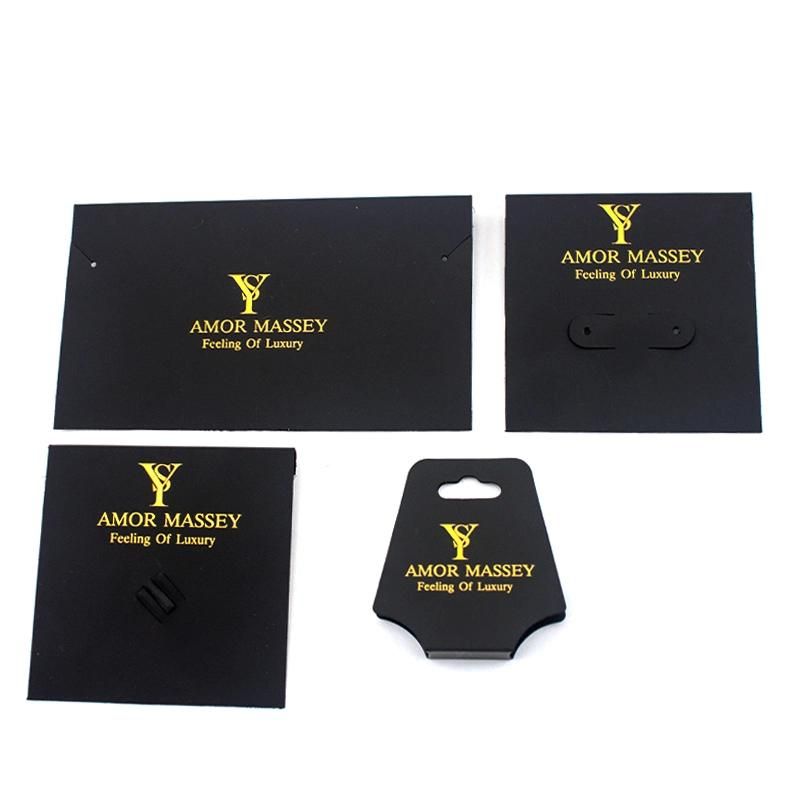 Printing 0.5mm Thick Jewelry Black PVC Silver Display Tag