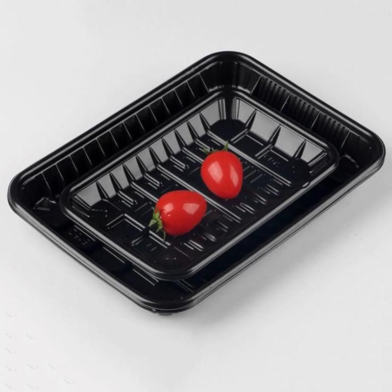 Black Disposable Pet Plastic Fruit Packaging Blister Tray