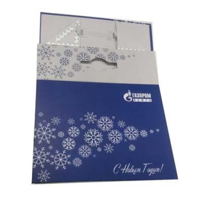 Blue Color Printing Corrugated Paper Box with Handle