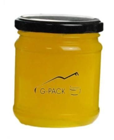 Cylinder Glass Jar with Metal Lid for Food Packing