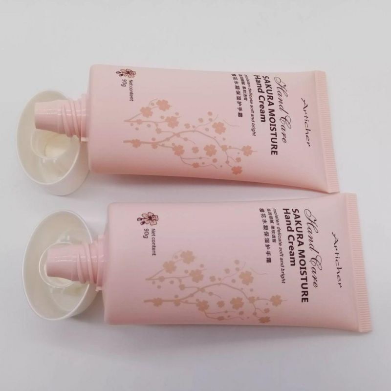 Super Flat Cosmetic Plastic Lotion Tube Packaging with Screw Cover