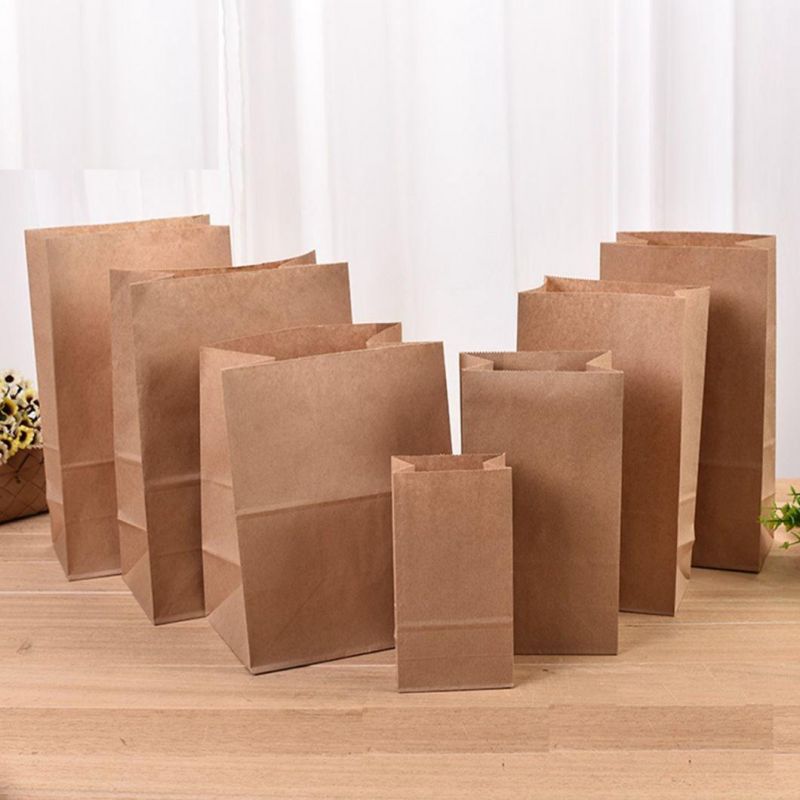 Square Bottom Paper Bag Bread Packing Bag Food Packaging Bag