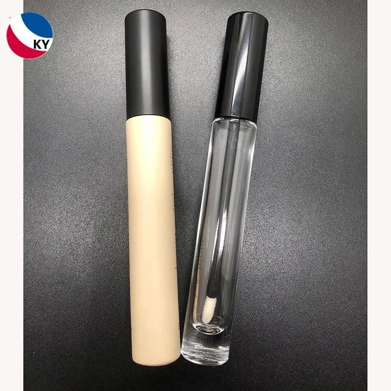 Wholesale Eyeliner Mascara Empty Round Lipstick Container Glass 10ml Cosmetic Lip Gloss Tubes