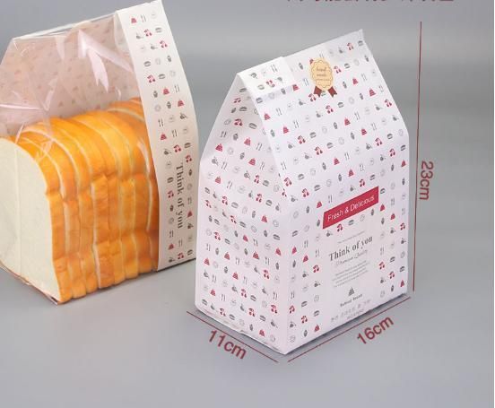 Bread Toast Bag Food Packaging Bag Baking Packaging Paper Bag Greaseproof Paper Bag Kraft Paper Bread Window Bag Food Storage Box