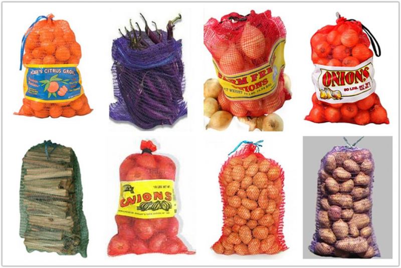 Wholesale 5kg 10kg 25kg White PE Raschel Mesh Vegetable Bag