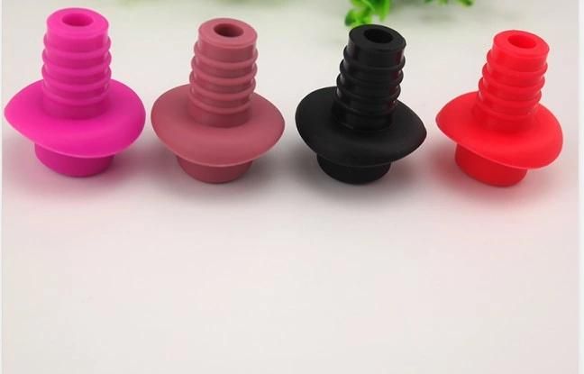 Custom Reusable Wine Cork Stopper Hot-Selling High Quality Silicone Wine Bottle Stopper for Promotional Gift