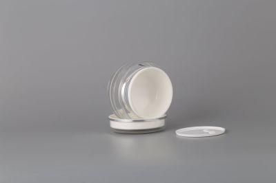 15g 30g 50g 100g Fancy Marble Luxury Small Cosmetic Jar Double Wall Round Shape Plastic Face Cream Container with Lid