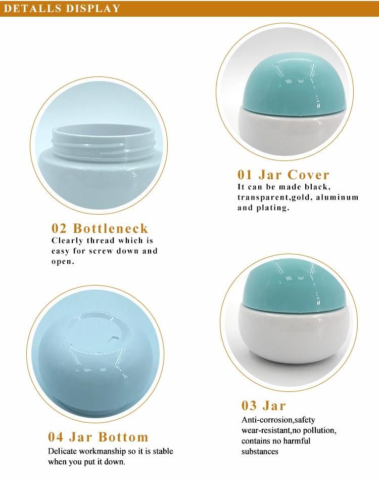 Colorful Round Plastic Cream Jar for Skin Care