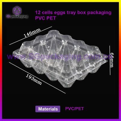 Disposable 2/4/6/8/9/10/12/15/18/20/24/28/30 Holes Egg Carton Packing Tray Suppliers Transparent Pet Plastic Blister Trays for Eggs