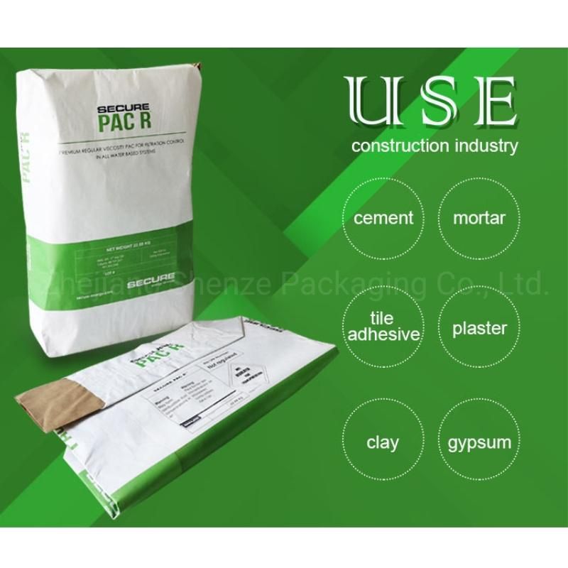 ISO 9001 SGS Certificated Multi Layer White / Brown / Yellow Kraft Paper Chemical Cement Packaging / Packing Industrial Square Bottom Valve Pasted Bag