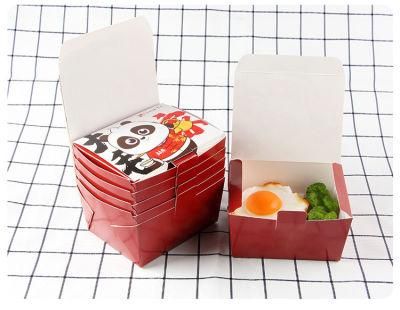 Customized Printed Disposable Bento Lunch Food Packaging Paper Box