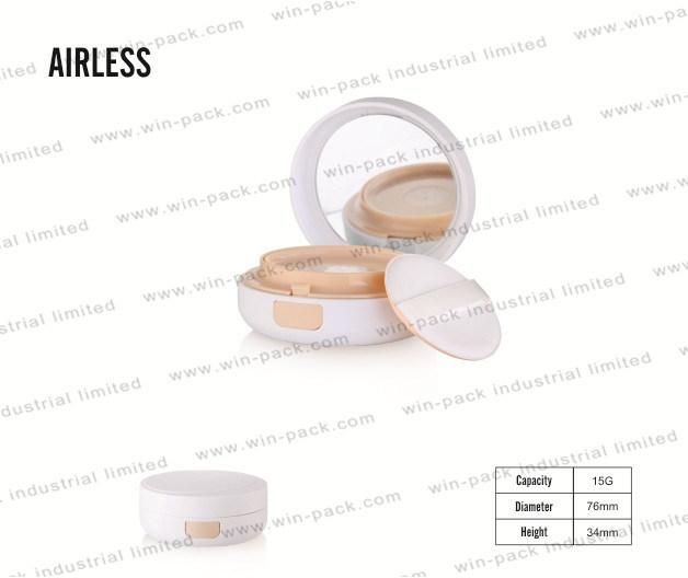 White Cheap Price Cosmetic Powder Case Round Loose Powder Compact Case