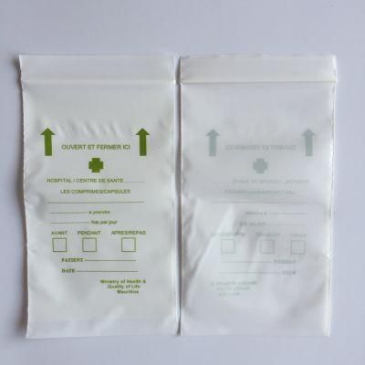 LDPE Plastic Medical Ziplock Bag Dispensing Reclosable Zipper Bags