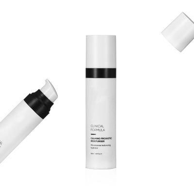 Black and White Cosmetic Skincare Airless Bottle