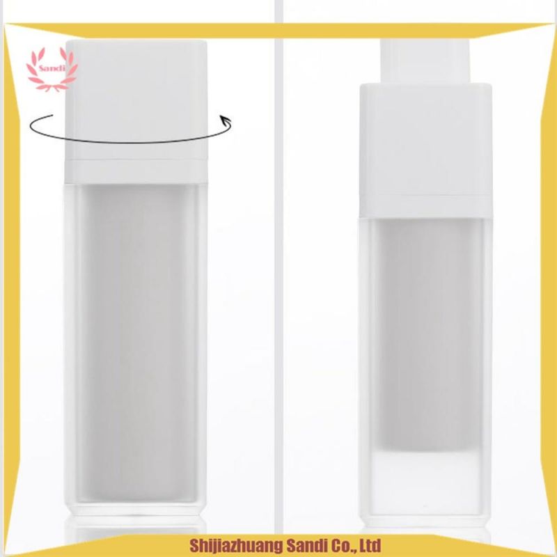 Cosmetic Packaging Customized Color 15ml 30ml 50ml Free Sample Airless Pump Bottle with Twist Lock