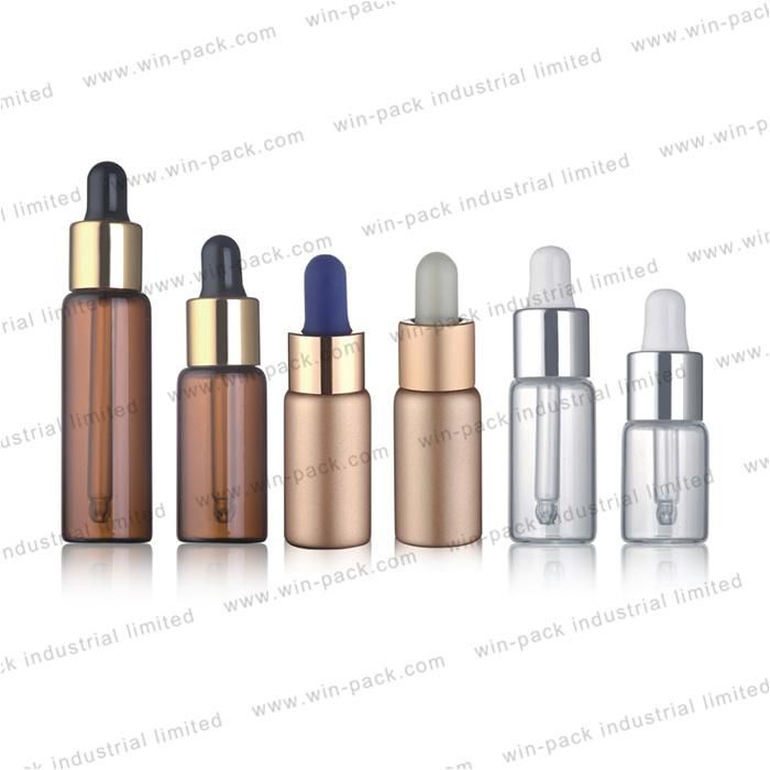 3ml 5ml 15ml 20/410 UV Coating Rose Gold Color Serum Essential Oil Liquid Glass Dropper Bottle Manufacturer