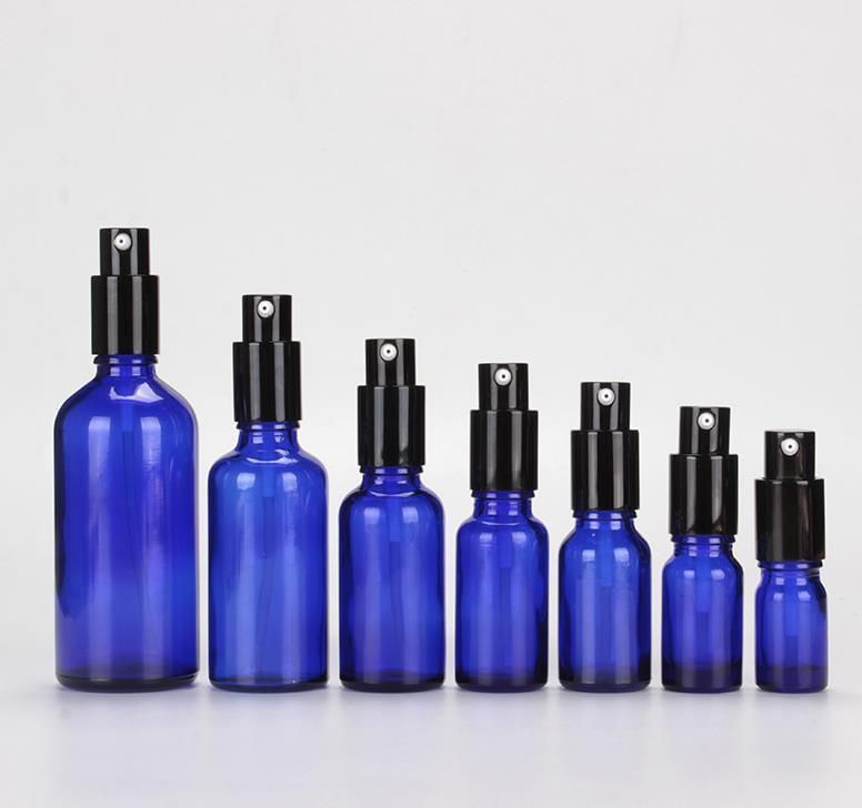 15ml Blue Glass Essence Oil Dropper Bottle Medicine Bottle with Black Dropper