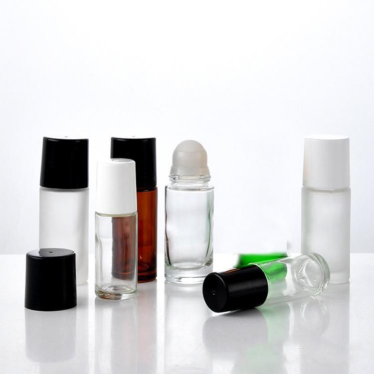 Custom Empty Perfume Essential Oil 5ml 10ml 15ml Roll on Bottle with Black Cap